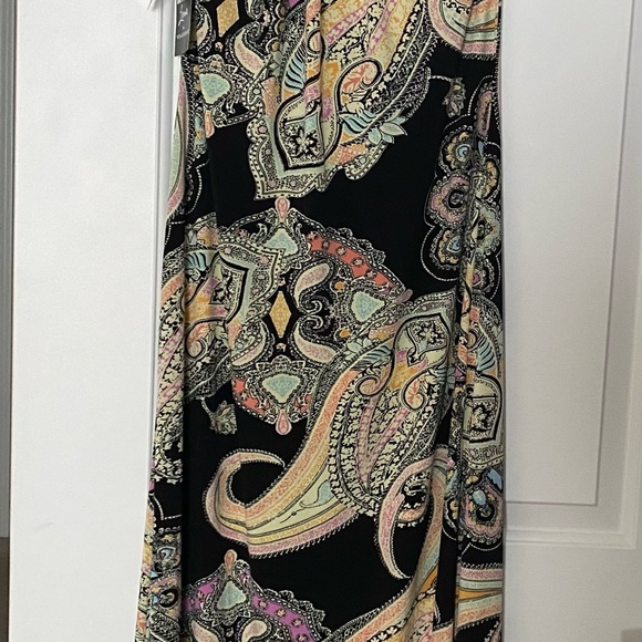 Nina Leonard maxi dress with gold chain detail size Large NWT - Picture 6 of 6